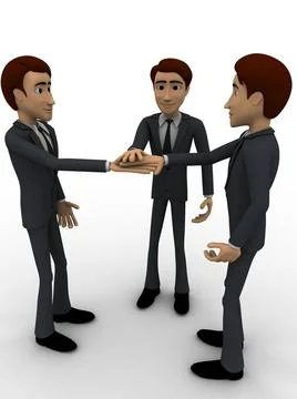 3d men making commitment concept 3d men making commitment concept on white... Stock Photos