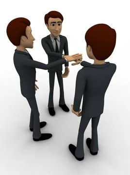 3d men making commitment concept 3d men making commitment concept on white... Stock Photos