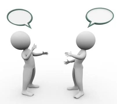 3d men speech bubble Stock Illustration