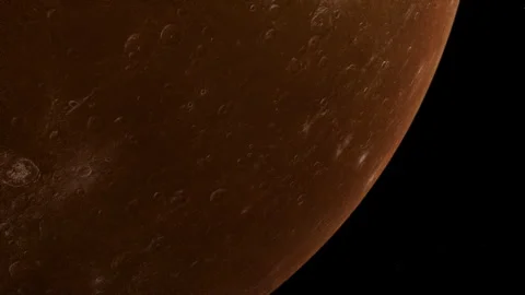 3D Mercury Planet In Space Stock Footage 244999899