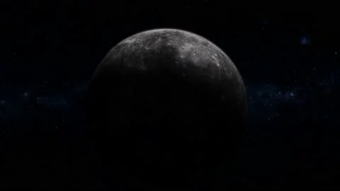 3d Mercury planet on space star Stock Footage 221905901