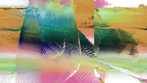 3d Mesh Noise Colored Disterted Glitch Screen Background Stock-Footage 119530625