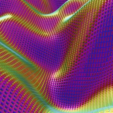 3d mesh wave background. Futuristic technology style. Elegant background for  Illustrazione stock