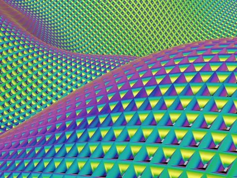 3d mesh wave background. Futuristic technology style. Elegant background for  Stock Illustration