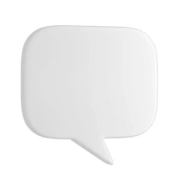 A 3D Message Balloon Illustration isolated on a white background Stock Illustration
