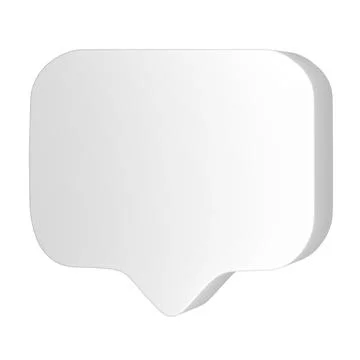 A 3D Message Balloon Illustration isolated on a white background 스톡 일러스트