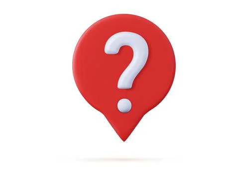 3d Message box with question mark icon. Stock-Illustration