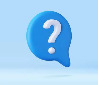 3d Message box with question mark icon. Illustrazione stock