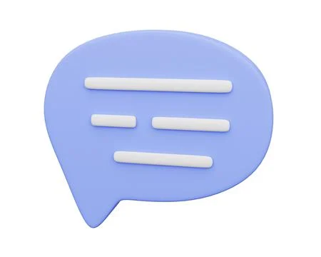 3d message, chat concept in social networks isolated on white background Illustrazione stock