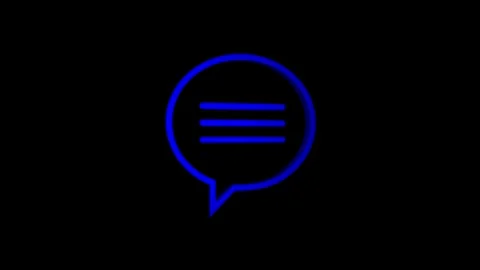 3D message icon animation on black background. Stock Footage 304255110