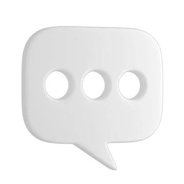 A 3D Message Illustration isolated on a white background Stock Illustration