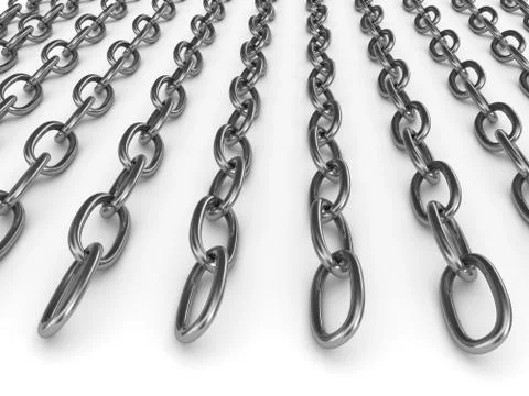 3d metal chain Stock Illustration