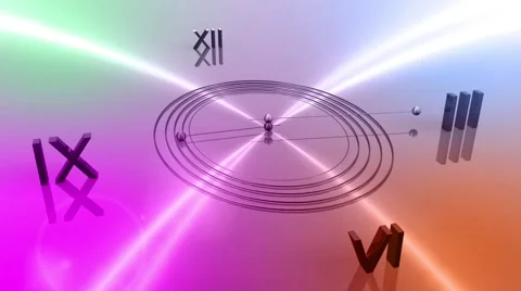 3d Metal Clock Stock Footage 55816004