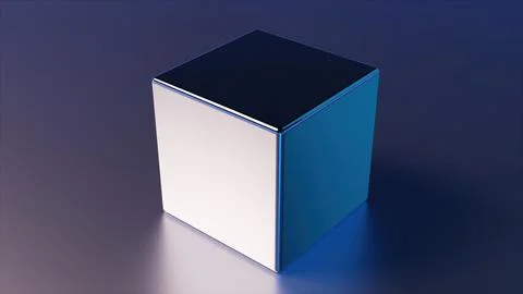 3d metal cube 스톡 일러스트