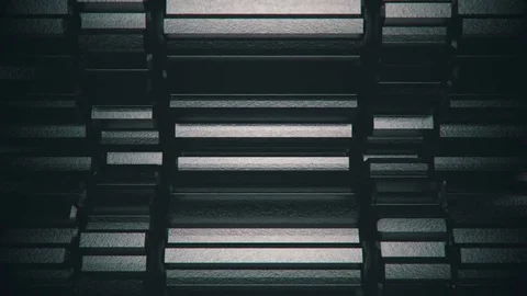 3D Metal Gears Rotating in Loop Video stock 71077486