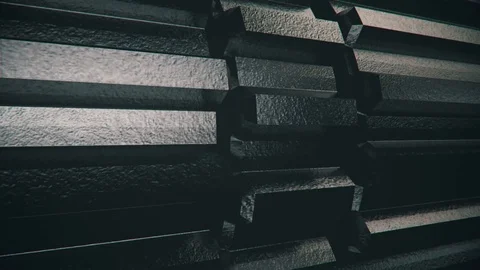 3D Metal Gears Rotating in Loop Video stock 71077501