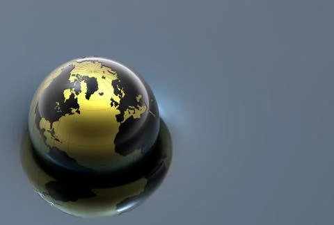 3d metal globe Stock Illustration