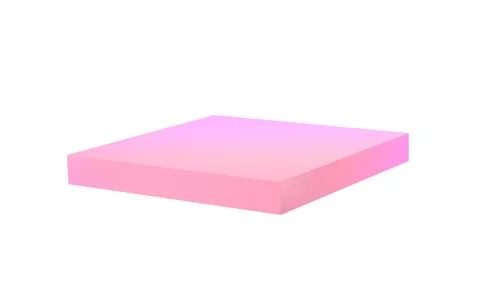 3d metal rectangle abstract geometric shape podium. Realistic glossy pink and Stock Illustration
