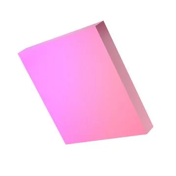 3d metal rectangle abstract geometric shape podium. Realistic glossy pink and 스톡 일러스트