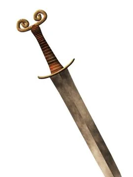 3d metal sword Stockfoto's