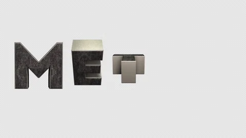 3D Metal Text, Alpha Channel Stock Footage 238364468