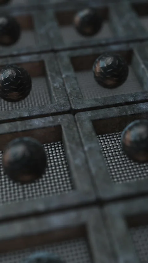 3D Metallic Abstracts Elements Vertical Stock Footage 286906178