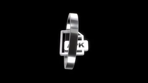 3d metallic apk file icon spinning on black background for software develop.. Stock Footage 346499445