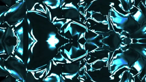 3D Metallic Blue Liquid Glowing Neon Cartoon Futuristic Animation 스톡 동영상 290103871