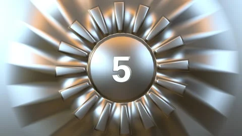 3D metallic countdown animation with silver futuristic rotating machine bac.. Stock Footage 326165531
