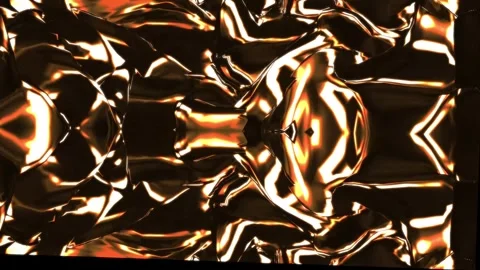 3D Metallic Gold Bronze Liquid Shape Glowing Neon Motion Graphics 스톡 동영상 290095964