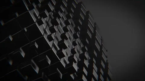 3D Metallic Grid Formation Dynamic Data Processing AI Cloud Computing Netwo.. Stock Footage 346889051