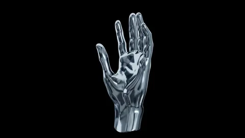 3D Metallic Hand Loop Stock Footage 280597463