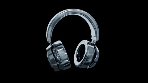 3d Metallic Headphone Stock Footage 280598153