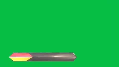 3D Metallic Hexagonal Lower Third Rotating and Unfolding on Green Screen Ba.. Stock Footage 337955340
