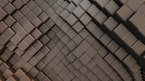 3D Metallic reflective blocks abstract background Stock Footage 124651260