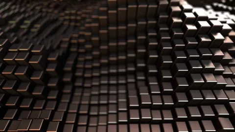 3D Metallic reflective blocks abstract background Vídeo Stock 124652568