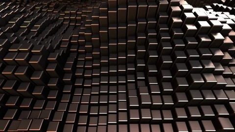 3D Metallic reflective blocks abstract background Stock Footage 124652569