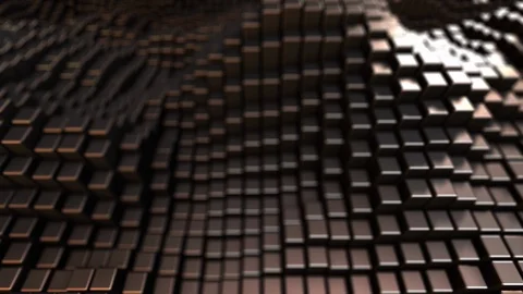 3D Metallic reflective blocks abstract background Stock-Footage 124652925