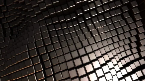 3D Metallic reflective blocks abstract background Stock-Footage 124653432