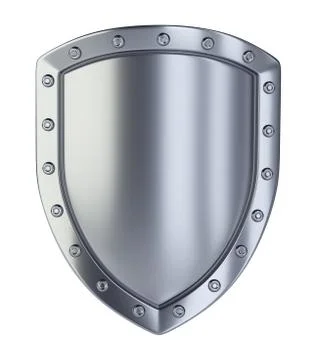 3d metallic shield. Stock Illustration