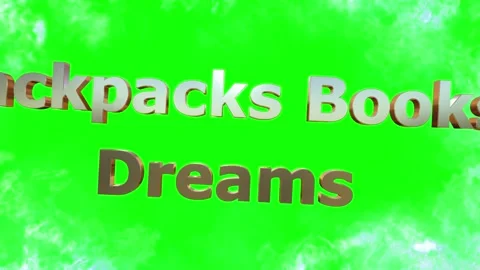 3D metallic text on green screen background. Shiny chrome letters with chroma Stock Footage 340597678