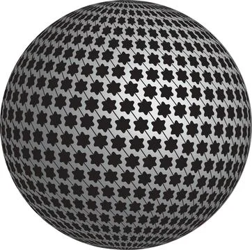 3D methallic sphere Stock Illustration