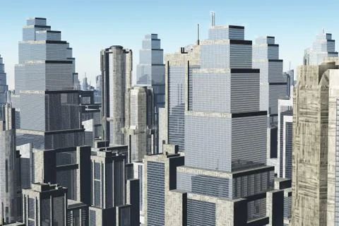 3D Metropolis 01 Stock Illustration