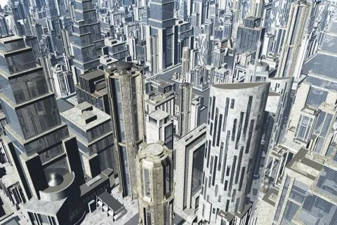 3D Metropolis 03 Stock Illustration