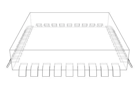 3D microchip. 3d illustration Stock Illustration