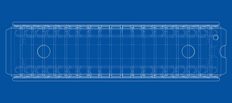 3D microchip. Vector rendering of 3d 库存插图