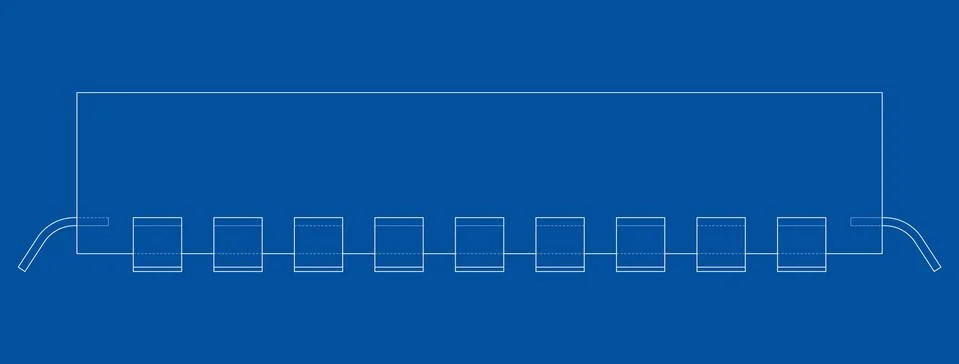 3D microchip. Vector rendering of 3d 库存插图