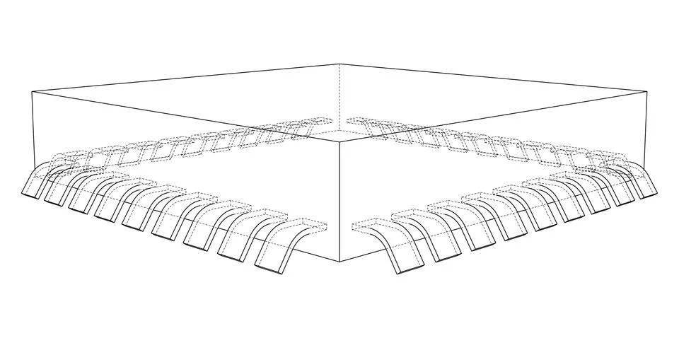 3D microchip. Vector rendering of 3d Stock Illustration