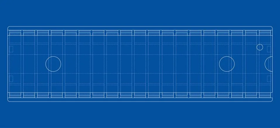 3D microchip. Vector rendering of 3d Stock Illustration