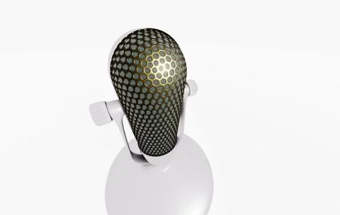 3D microphone on the stand Stock Photos